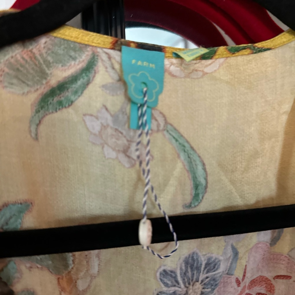Anthropologie Yellow Floral Maxi Wrap Dress - Picture 2 of 5
